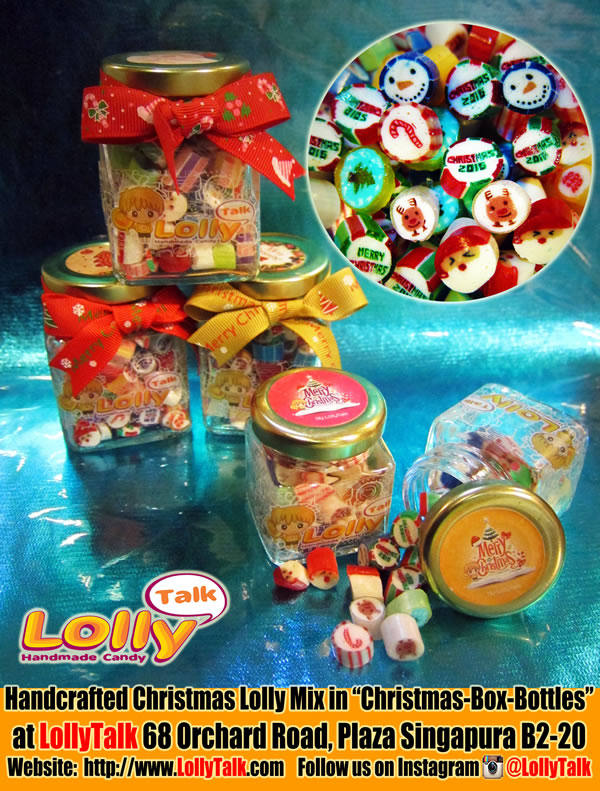 Christmas lollies in Christmas-Box-Bottles
