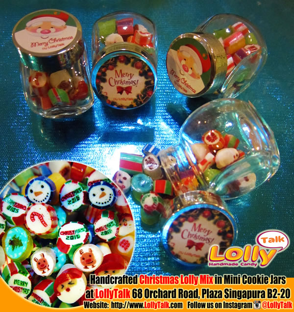 Christmas Lolly Mix in Mini Cookie Jars