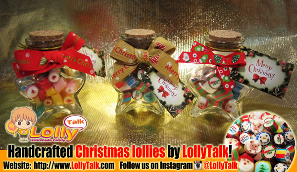 Christmas Lolly Mix in star shaped bottles