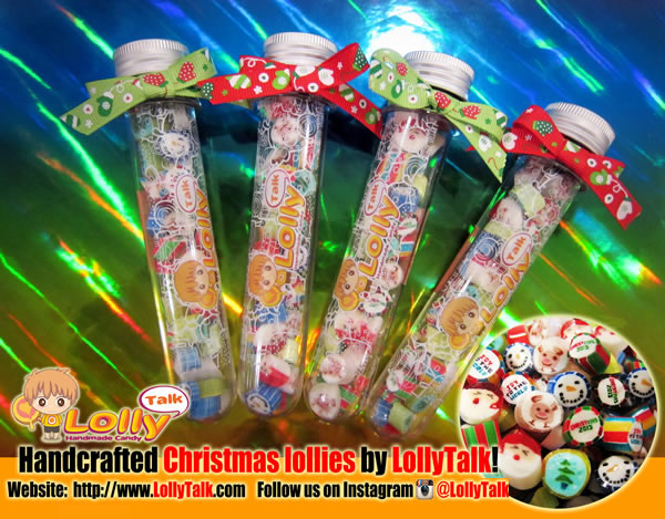 Christmas lollies in Test Tube