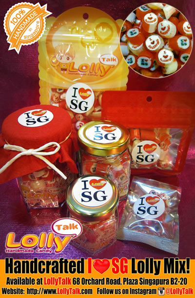 I Love SG lollies in various packagings