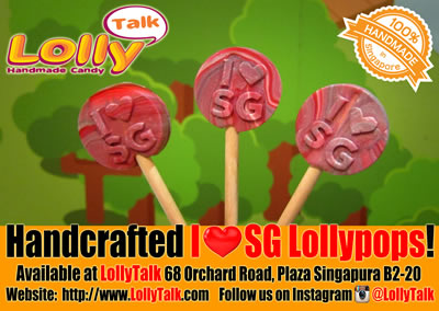 I Love SG lollypops