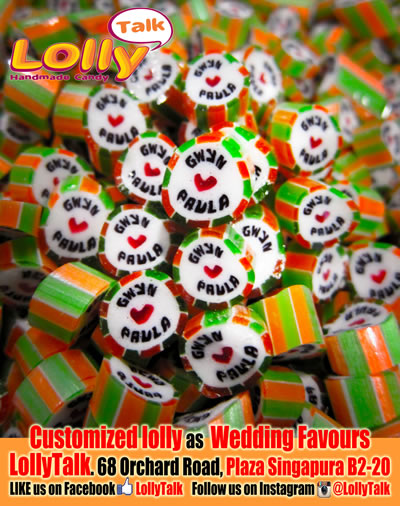 Customized Wedding Candy as Wedding Favours